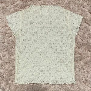 Elegant Cream Lace Top